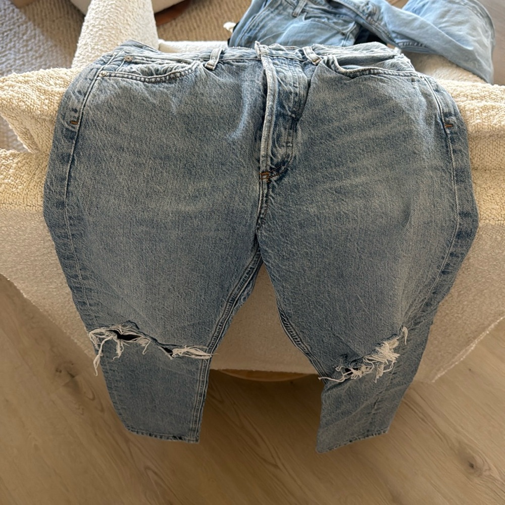 Agolde high rise straight ankle